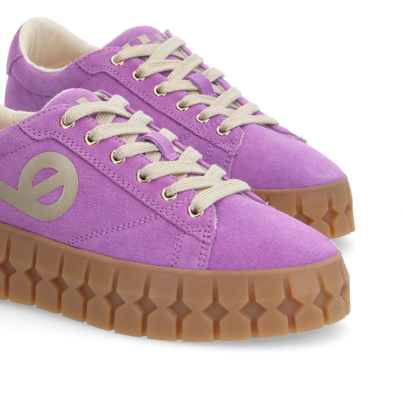 PLAY SNEAKER W - SUEDE/PRINT - PURPLE/GOLD